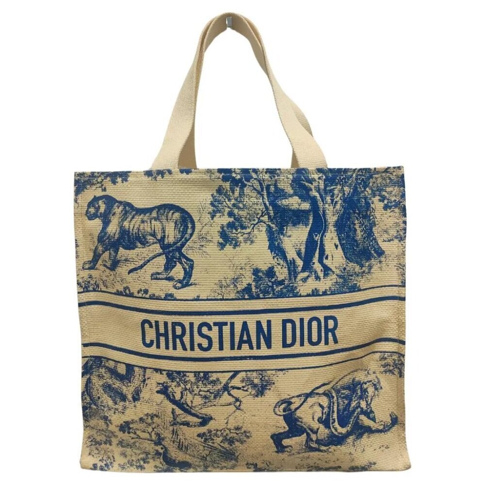 Christian Dior Straw Dioriviera Tote 42.5 x 37 x 15cm - Picture 2 of 11